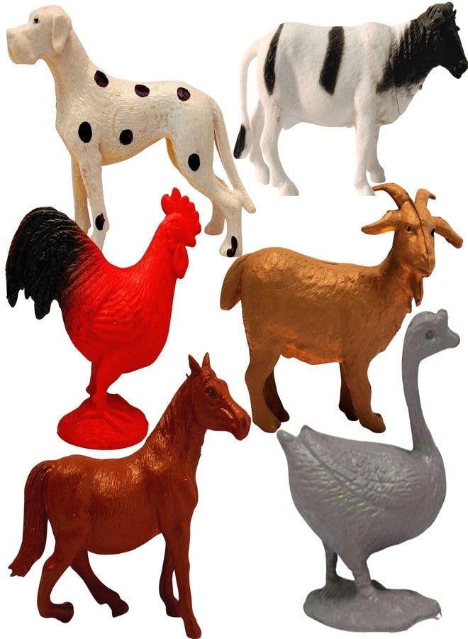 Mallexo Realistic Forest Animal Action Figure Playset for Kids 3+| 6 PCS Farm | Jungle Animals Creatures Figurine Toys Set for Boys and Girls Birthday Gifts for Children Decoration & Learning Items - Image 1